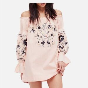 Free People Fleur Du Jour Cotton Shift Dress